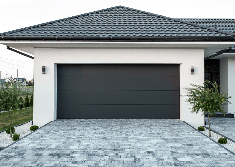 Contemporary garage and driveway design