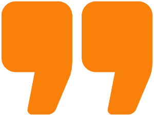 Bold orange quotes graphic design